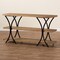 Baxton Studio Terrell Modern Natural Brown Finished Wood and Black Finished Metal Console Table 178-11316-Zoro - alternate 6